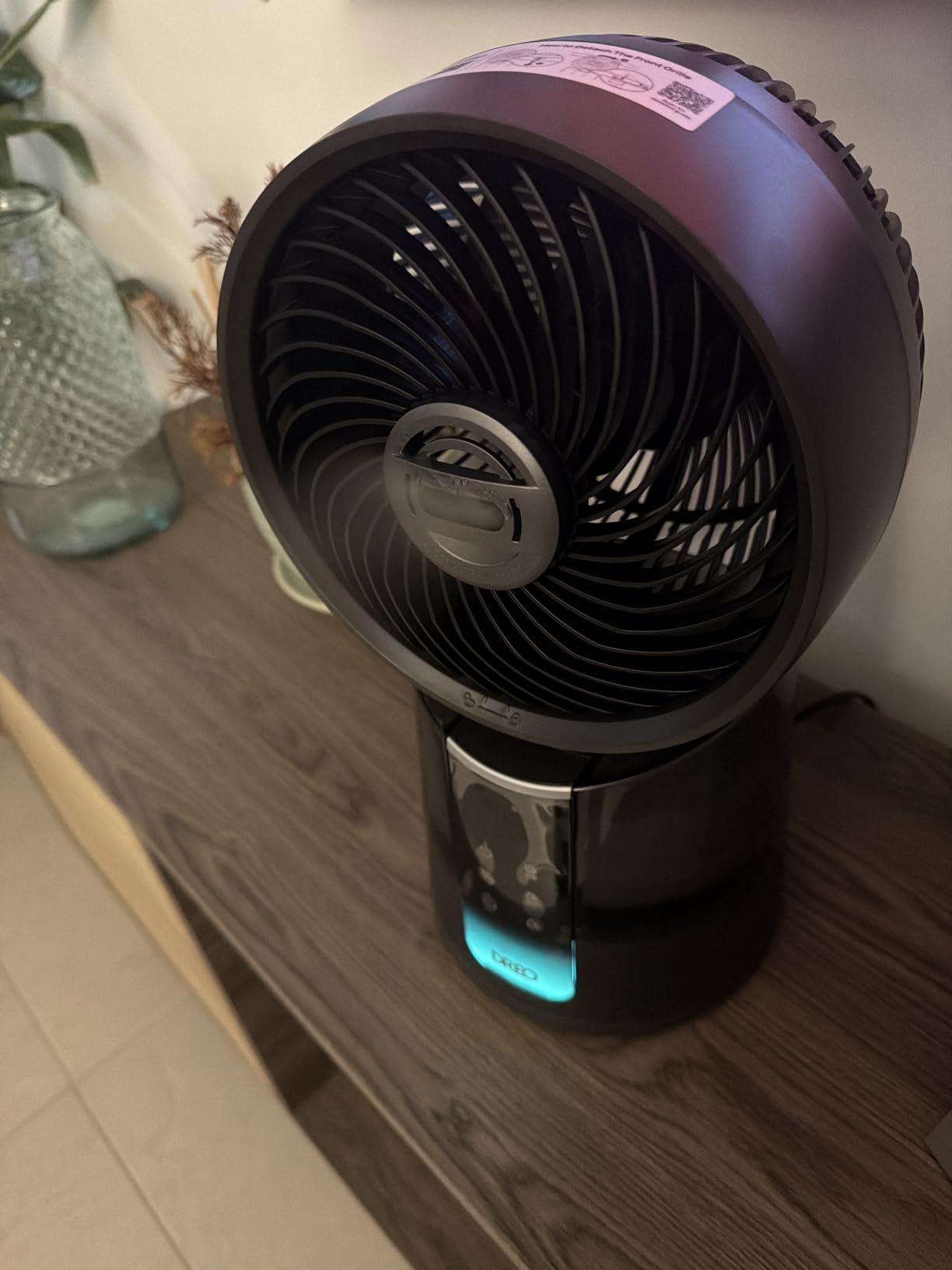 DREO TurboCool Misting Fan 516, 5°F Drop Cooling Fans that Blow Cold Air, 150°+30° Omni-directional Oscillating, Evaporative air cooler, 26 ft/s Wind, Ultrafine Mist, 20dB Quiet, 6 Speeds 2 Modes, Grey customer photo 2