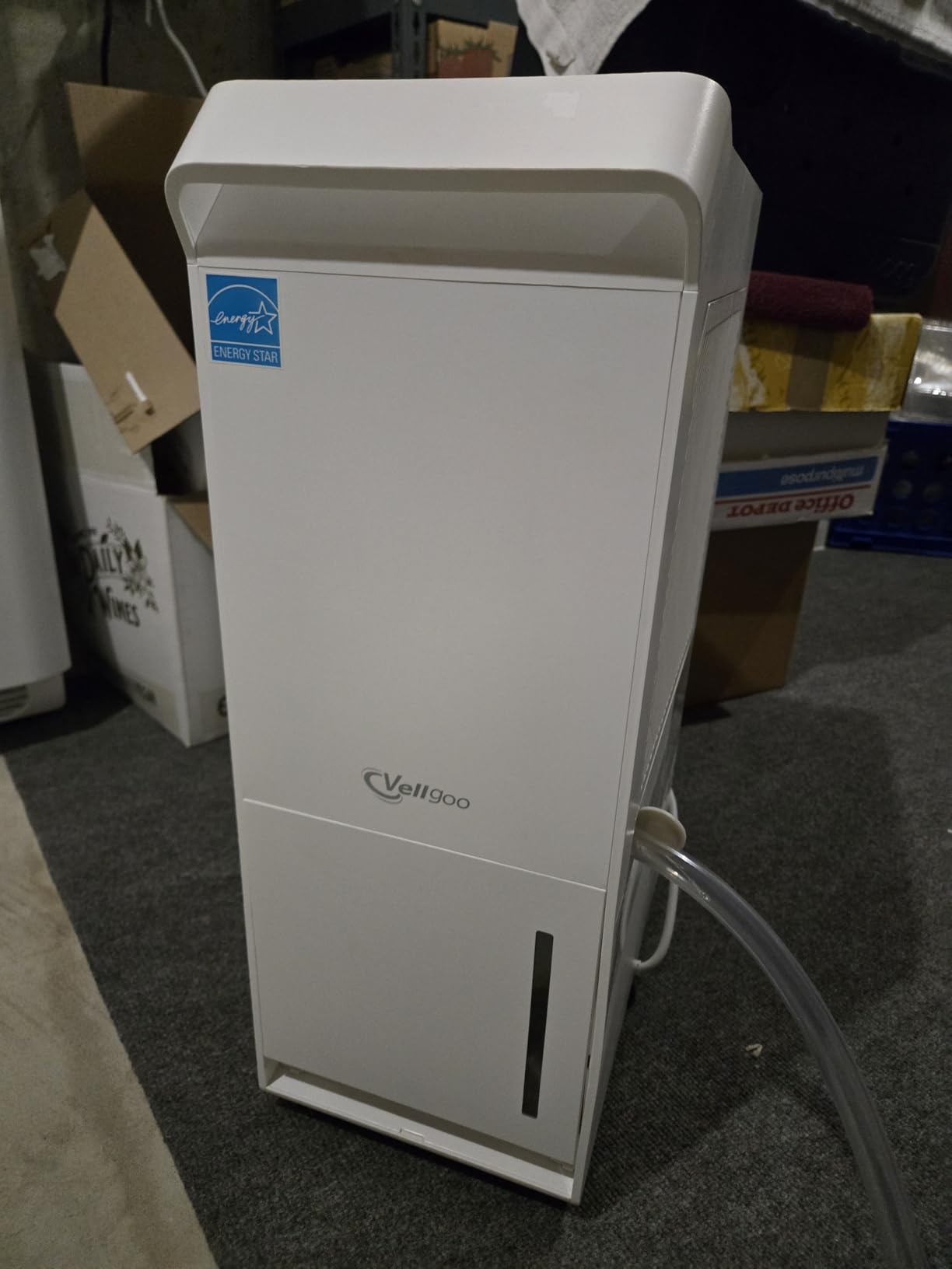 6,000 Sq.Ft Most Efficient Energy Star 2025 Dehumidifier with Pump, Vellgoo Max 140 Pint/D Smart Compressor Dehumidifier for Basement with Drain Hose, for Home,Large Rooms customer photo 1
