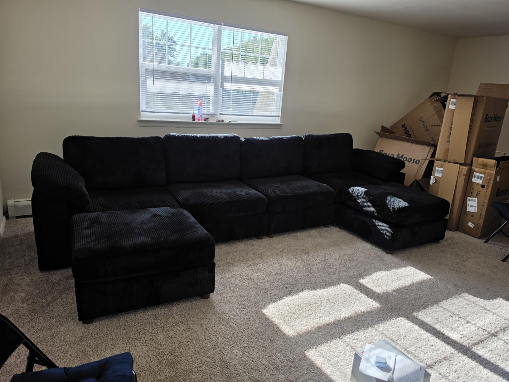 EASE MOOSE Sectional Modular Sofa,Oversized L Shape Sectional Couch Wide Deep seat Sectional Sofa,FSC Certified Comfortable Chenille customer photo 2