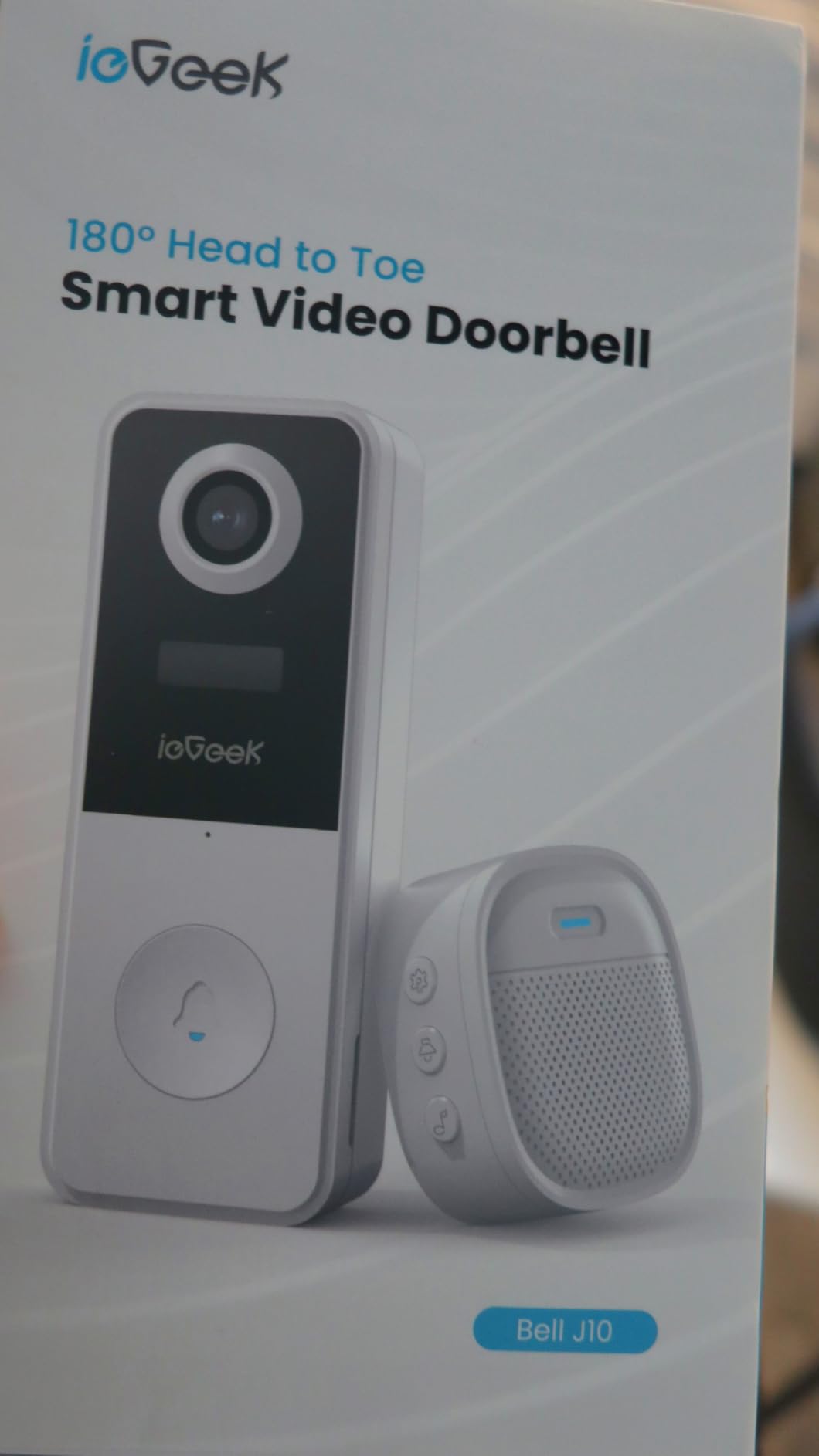 ieGeek Video Doorbell Camera Wireless, Head-to-Toe 180° Ultra View Battery Powered, No Subscription Fee, 2K 3MP HD, Smart Motion Detection, Real-time Alerts, Local/Cloud Storage, Only 2.4GHz WiFi customer photo 2