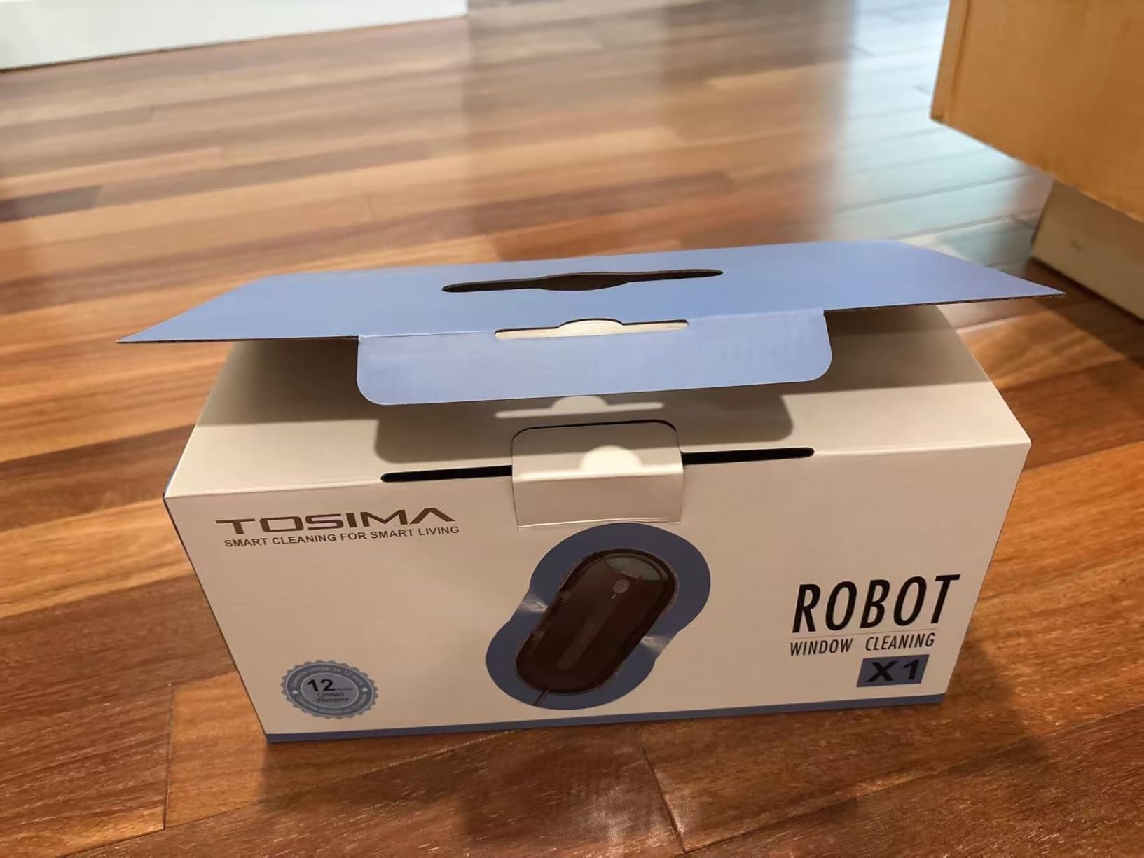 Tosima X1 Window Cleaning Robot, 6400Pa Intelligent Variable Suction, Dual Auto-Spray Smart Window Cleaner with Smart Navigation, Remote Control and Triple Safety, Anti-Drop, for All Smooth Surfaces customer photo 2