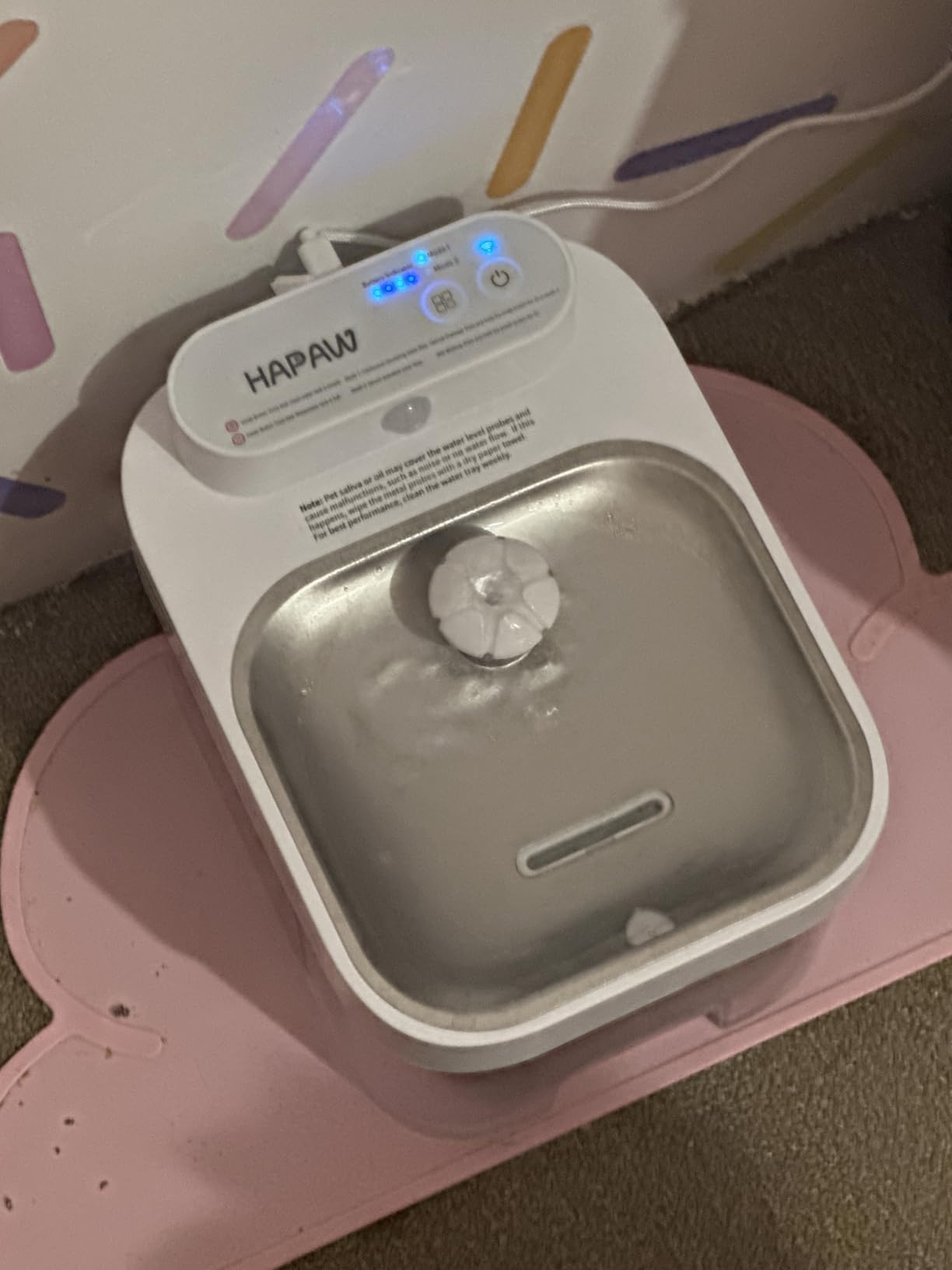 2026 Latest Cat Water Fountain, No Filter Cotton, App Monitoring Wastewater Separation Wireless Pet Fountain, 5000mAh Battery & Plug-in, 3L/101oz Water Dispenser for Cats Indoor, 2.4G Wi-Fi customer photo 2