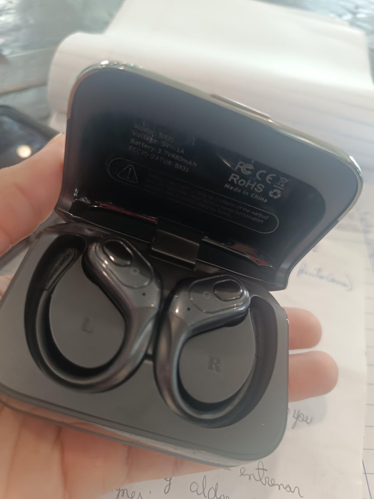 sajawass Wireless Earbuds, Sports Bluetooth Headphones, 75Hrs Playtime Ear Buds with LED Power Display, Noise Canceling Headset, IPX7 Waterproof Earphones for Workout/Running customer photo 1