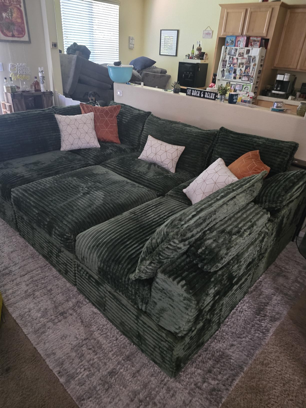 Upgrade Boneless Couch with Storage, Extra Deep&High Seat Modular Sectional Sofa 2 Seater Loveseat Sofa with Ottoman, Tool-Free Assembly Sectional Couches for Living Room Bedroom Apartment customer photo 2