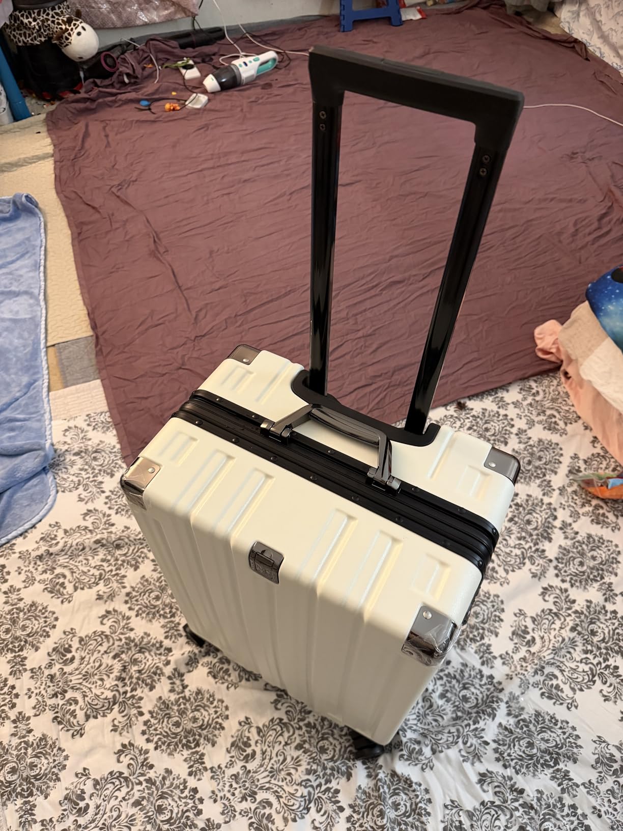 Carry On Luggage 20 inch Aluminum Frame Luggage with Spinner Wheels Hardshell No Zipper PC+ABS TSA Lock Zipperless Suitcases Black customer photo 2