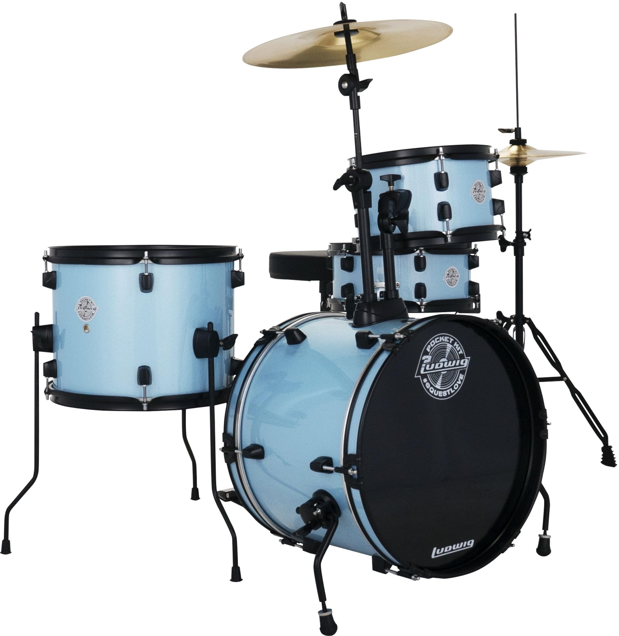 Questlove Pocket Kit 4-piece Drum Set - Crystal Blue Sparkle customer photo 1