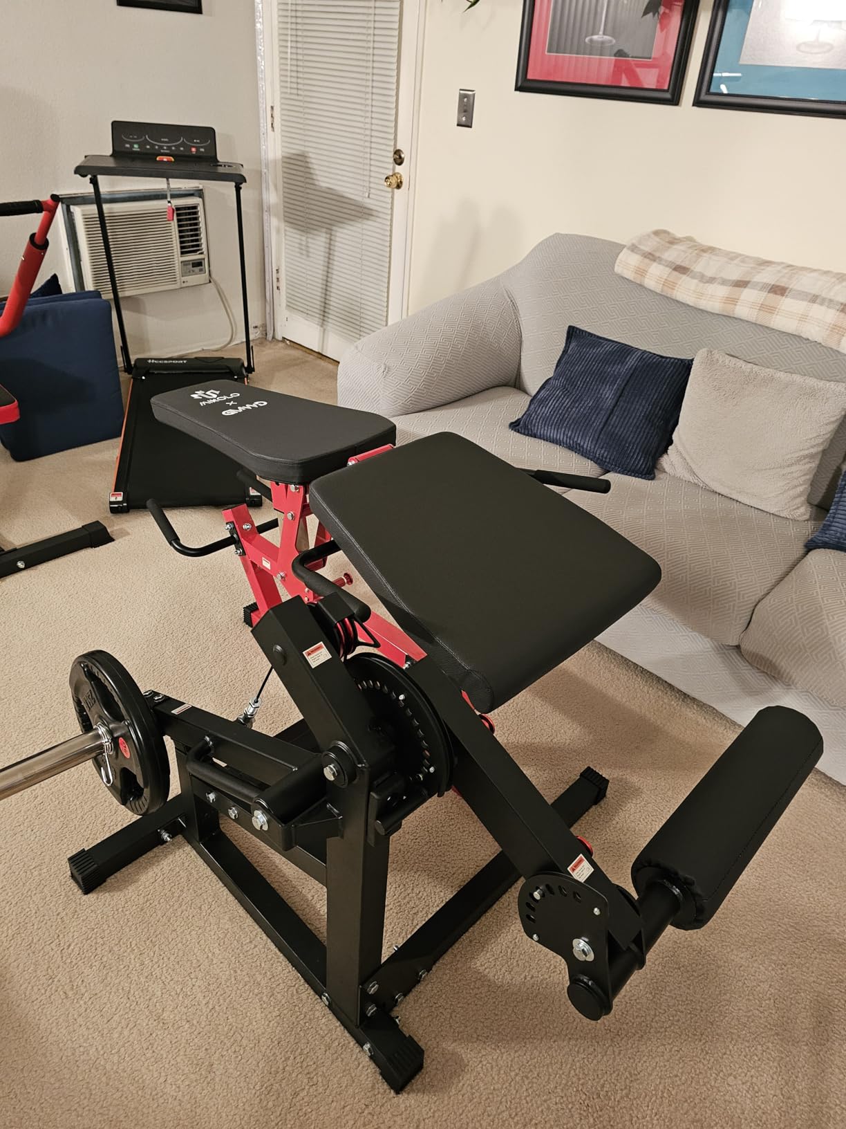 Mikolo Leg Extension and Curl Machine, Adjustable Leg Curl Machine for Home Gym, Seated Leg Extension and Lying Leg Curl Machine, Leg Workout Equipment with 1:1 Resistance System customer photo 1