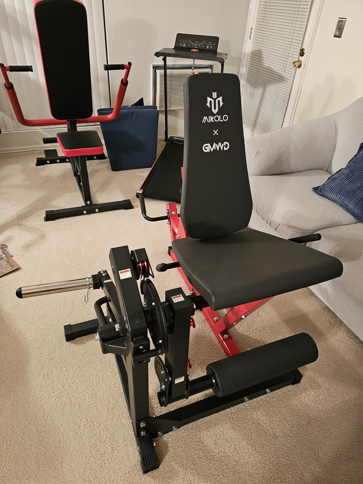 Mikolo Leg Extension and Curl Machine, Adjustable Leg Curl Machine for Home Gym, Seated Leg Extension and Lying Leg Curl Machine, Leg Workout Equipment with 1:1 Resistance System customer photo 2