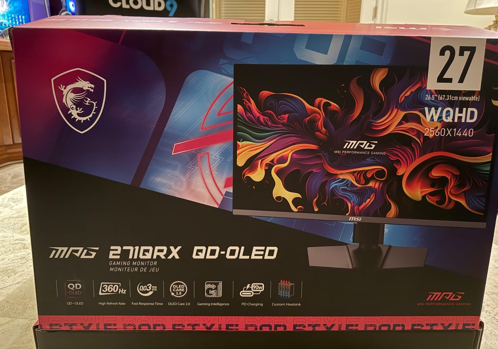 MSI PRO MAX 271UPXW12G 27 inch 4K UHD QD-OLED (3840x2160) Hub Monitor, 120Hz, DisplayHDR True Black 400, 98W PD, Dual USB-C, Mac Color Match, Brightness & Volume Control, Height Adjustable, Speakers, White customer photo 2