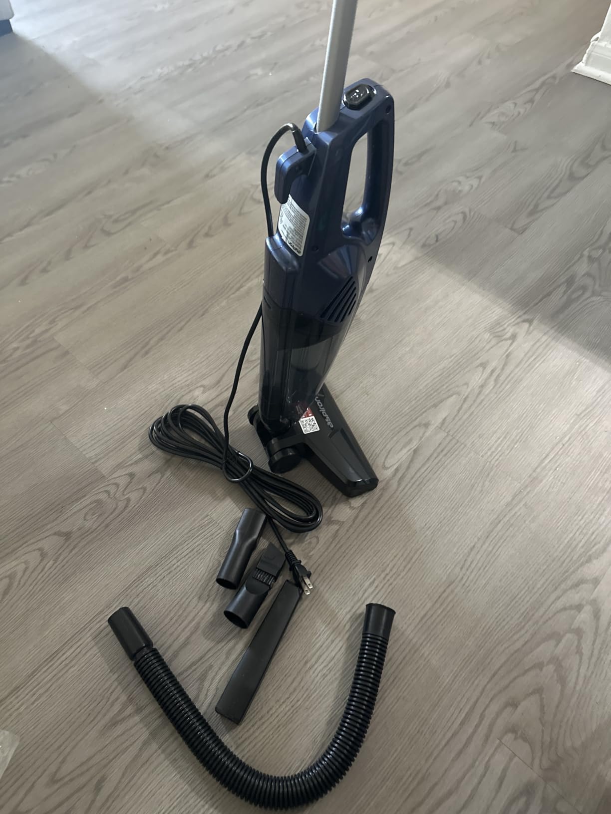 Aspiron Canister Vacuum, 1600W/40Kpa Canister Bagged Vacuum, 4QT Dust Bag, H13 HEPA Filter, 5 Tools, Pet-Friendly, Variable Power Control, for Carpets, Hardwood Floors, Stairs, Pet Hair, Household, Car customer photo 2