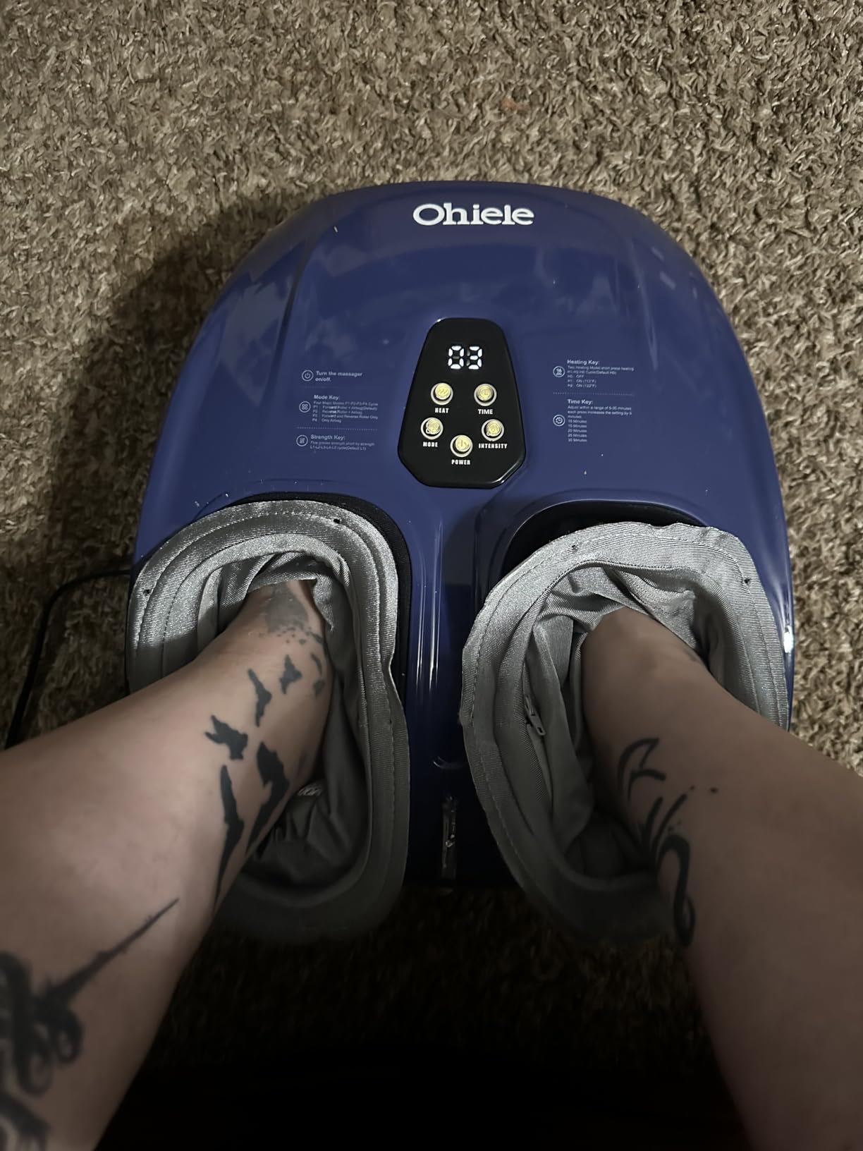 Foot Massager with Heat, Shiatsu Deep Kneading Massager for Plantar Fasciitis, Foot Massage Machine with Multi Massage Modes & Remote Control for Pain Relief (Purple) customer photo 2