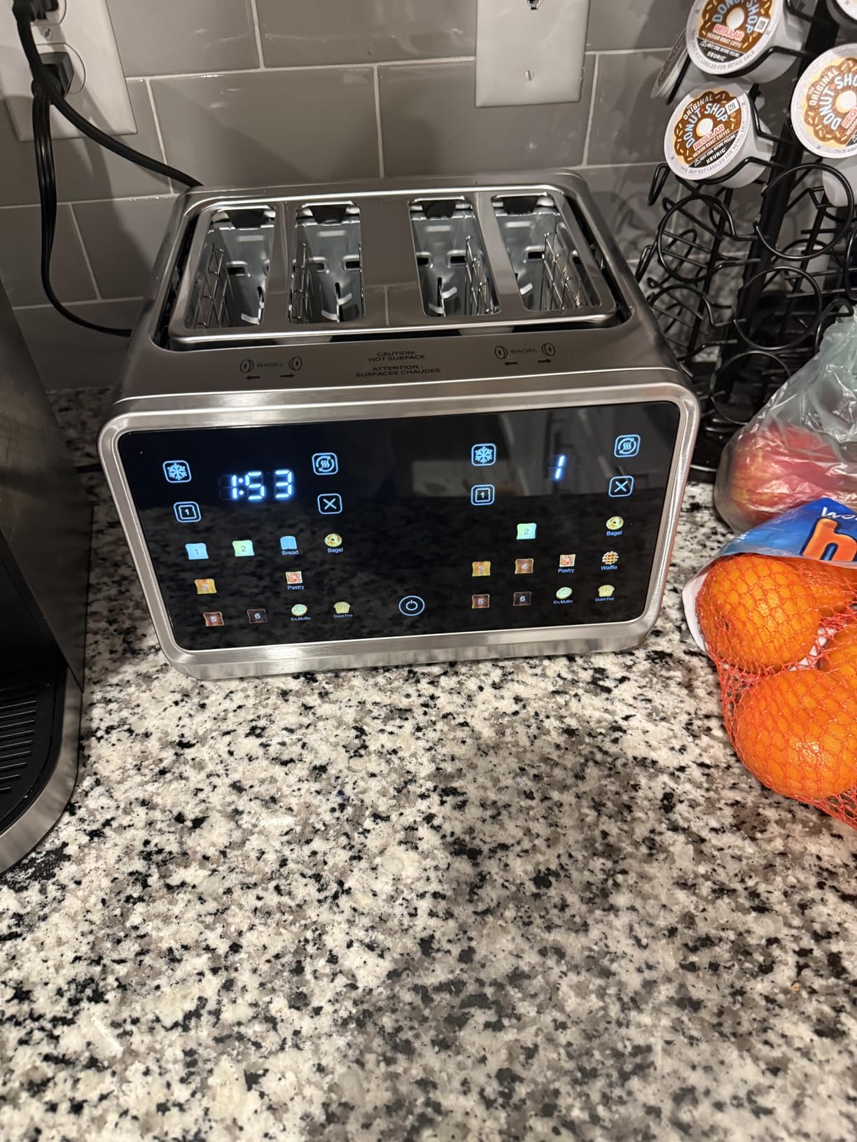 4 Slice Toaster with Dual Touchscreen, 1800W Stainless Steel Dual Zone Independent Control Extra Wide Slot 1.5 Inch, Smart BreadID Timer for Bagel Waffle, Kitchen Essentials customer photo 1