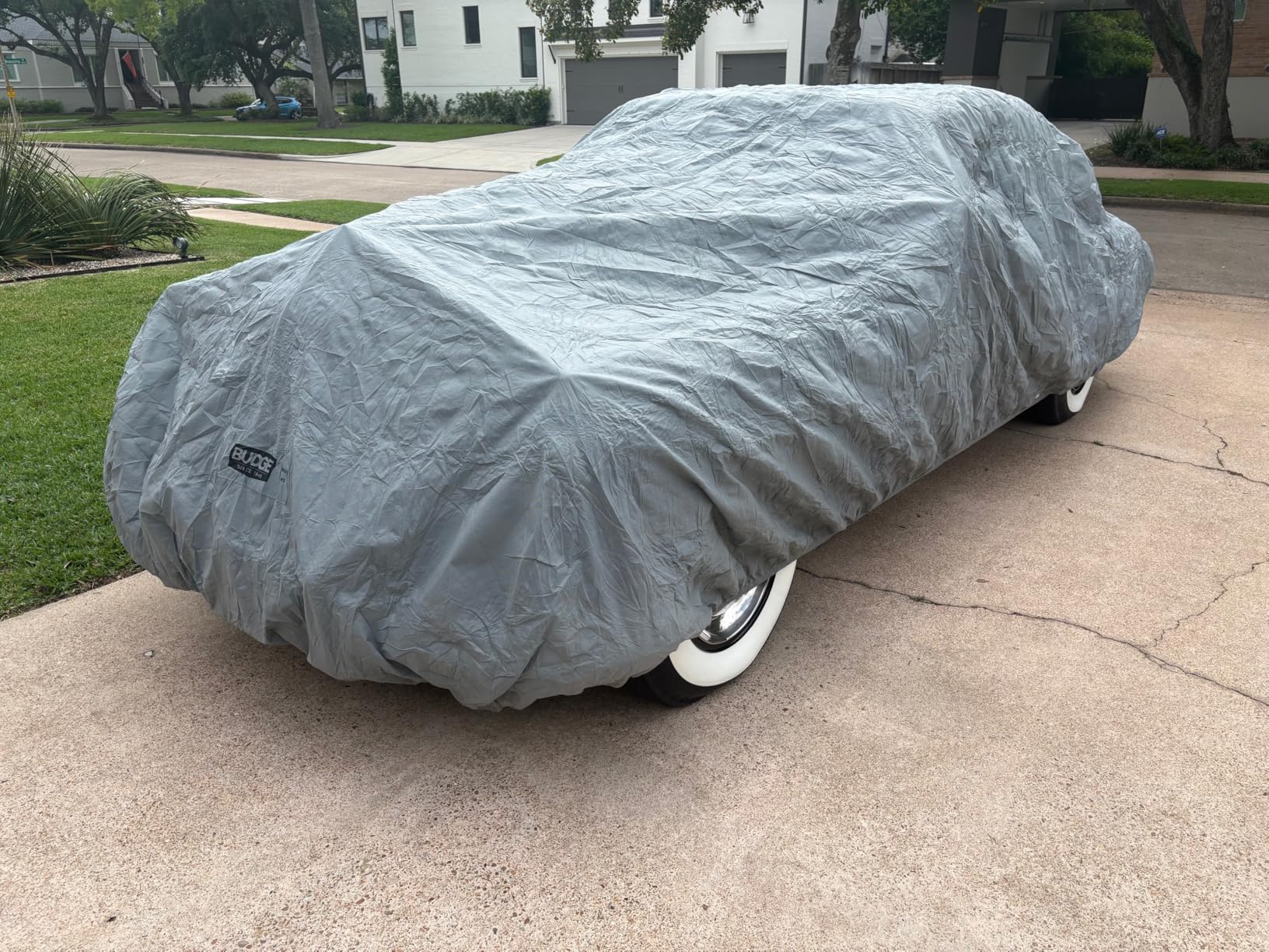 Budge Lite Car Cover, Indoor Protection, Breathable Dustproof Cover, Fits Mid-Size Sedans up to 200 Inches, Gray, Size 3 customer photo 1