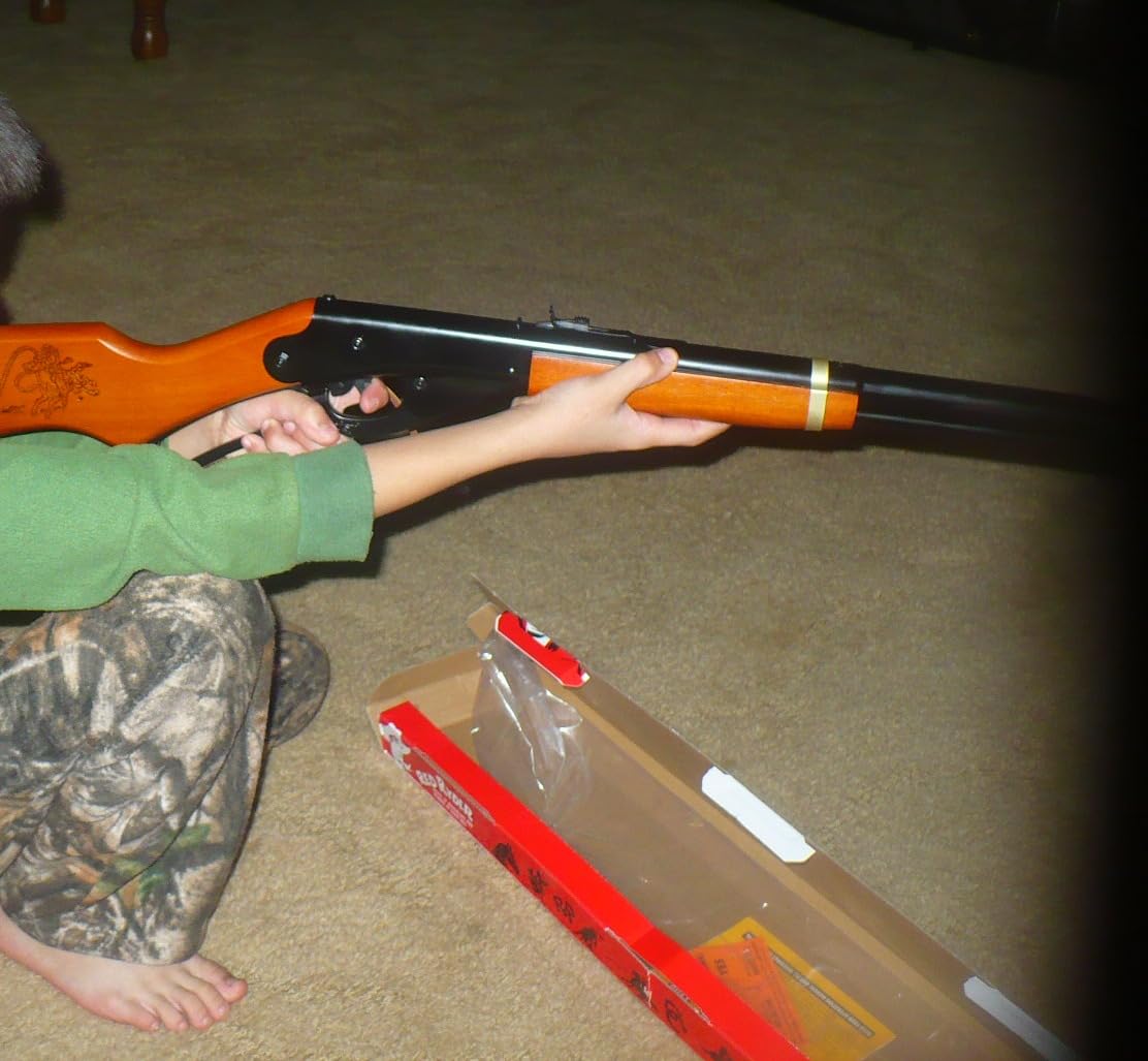 Daisy Model 1938 Red Ryder Lever Action BB Air Rifle with Wood Stock and Forearm - 650 Shot Capacity, 350 FPS customer photo 2