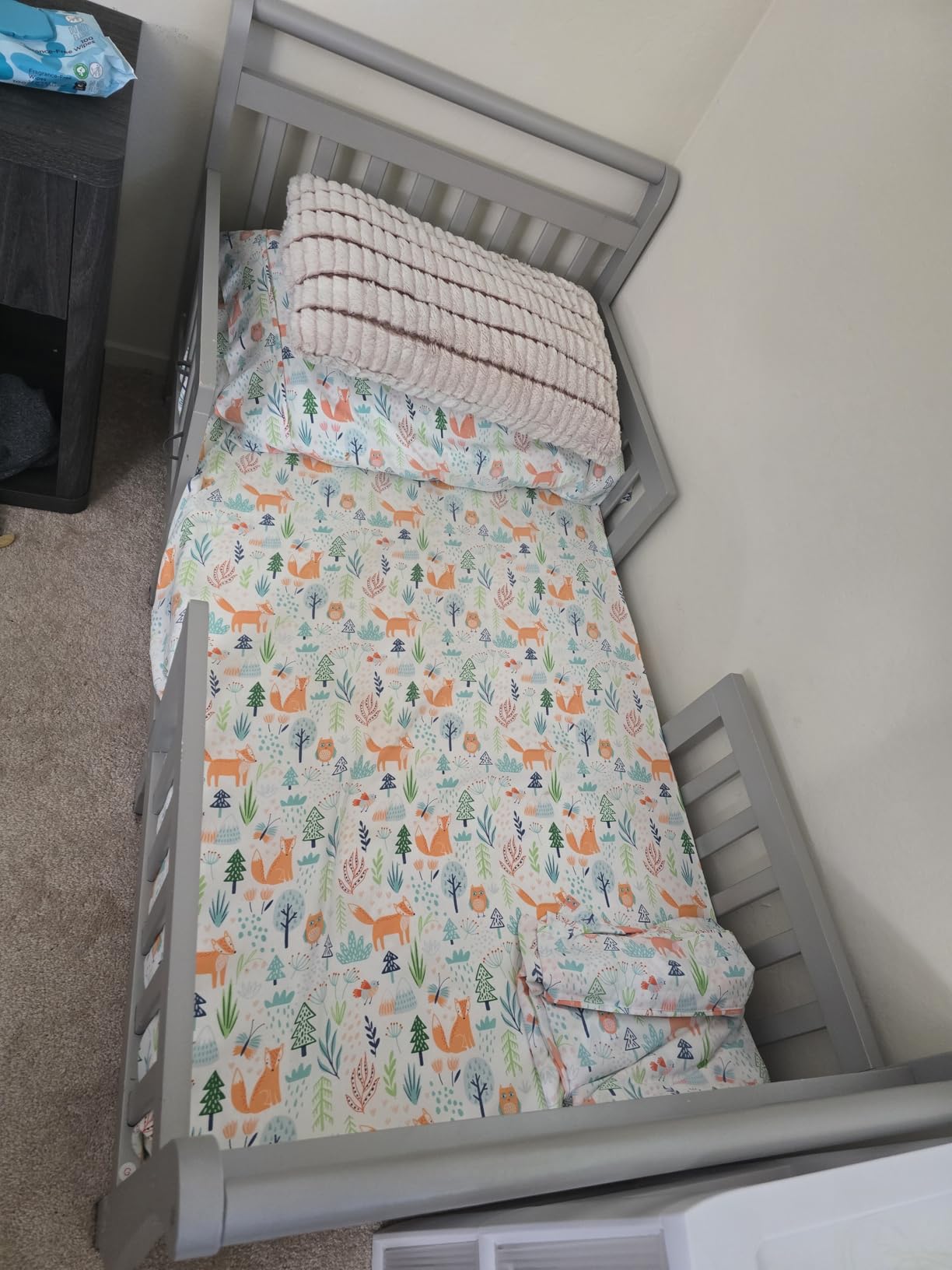 Dream On Me Emma 3-in-1 Toddler Bed with Rails, GREENGUARD Gold, White customer photo 2