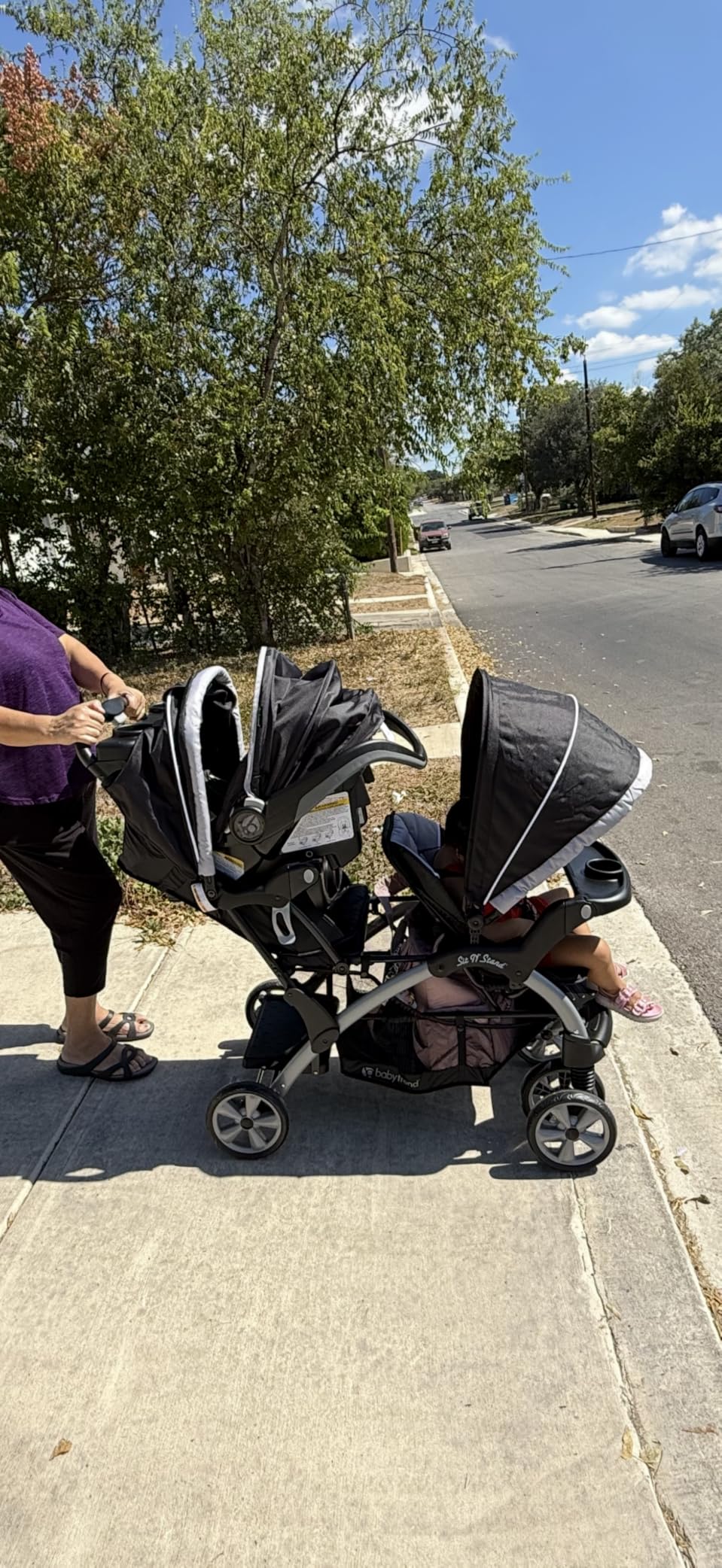 Baby Trend Infant and Toddler Double Stroller & 2 Car Seat Combo, 3 Pc Set, Stormy customer photo 2