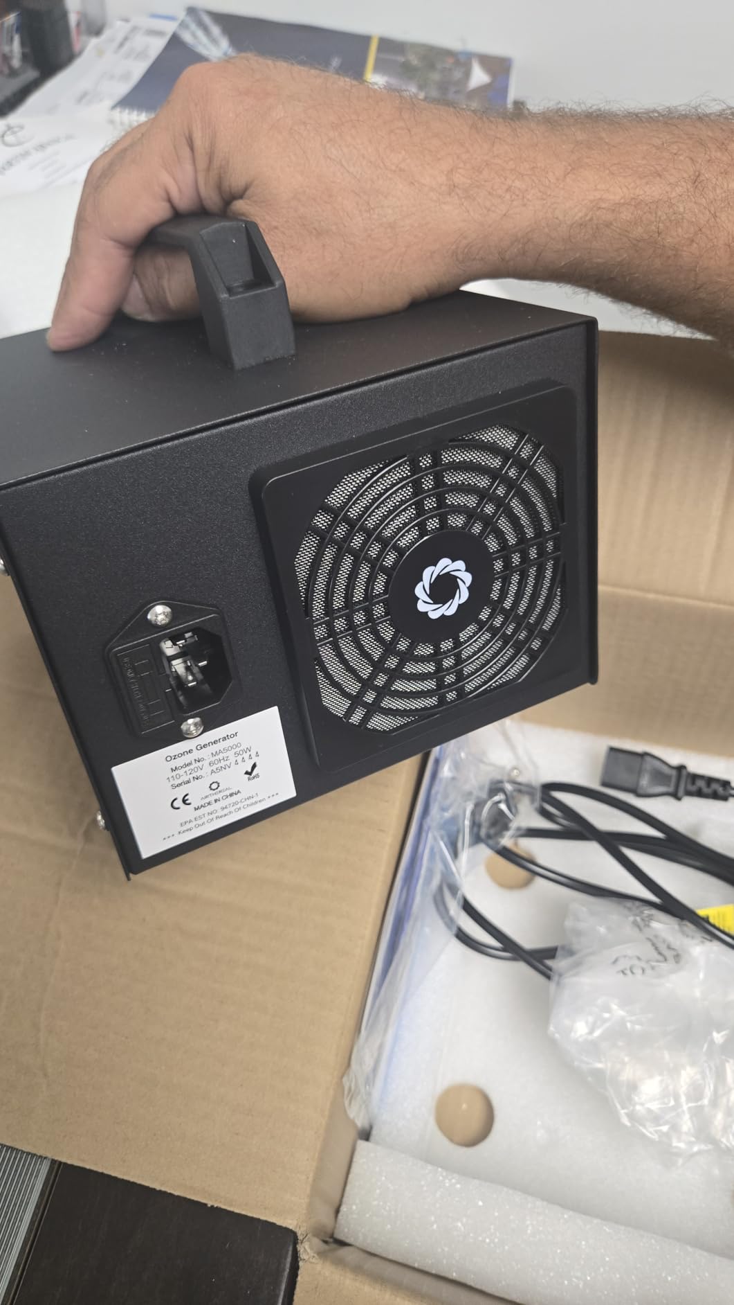 Airthereal MA5000 Commercial Ozone Generator, Black, 2000 Sq Ft customer photo 2