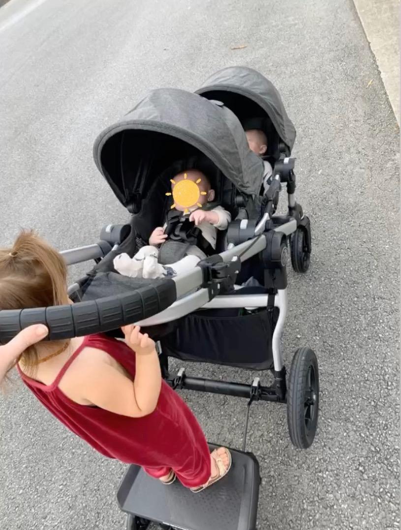 Baby Jogger City Select Double Stroller | Baby Stroller with 16 Ways to Ride, Included Second Seat | Quick Fold Stroller, Jet customer photo 1