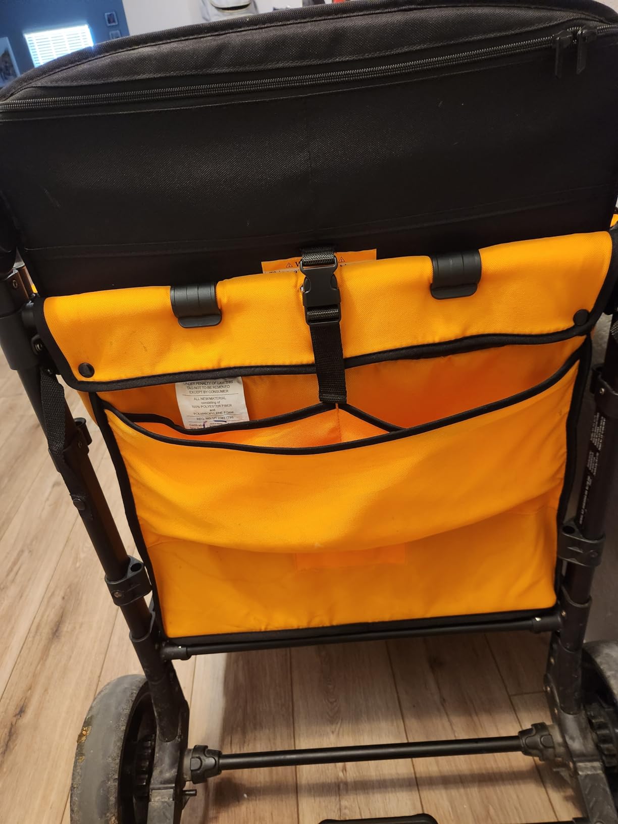 WonderFold W4 Original Stroller Wagon - Foldable Wagon with 5 Point Harness - Adjustable Canopy & Deep Carriage - All-Terrain Wheels - for Babies, Toddlers & Kids - 4 Seater - Black customer photo 1