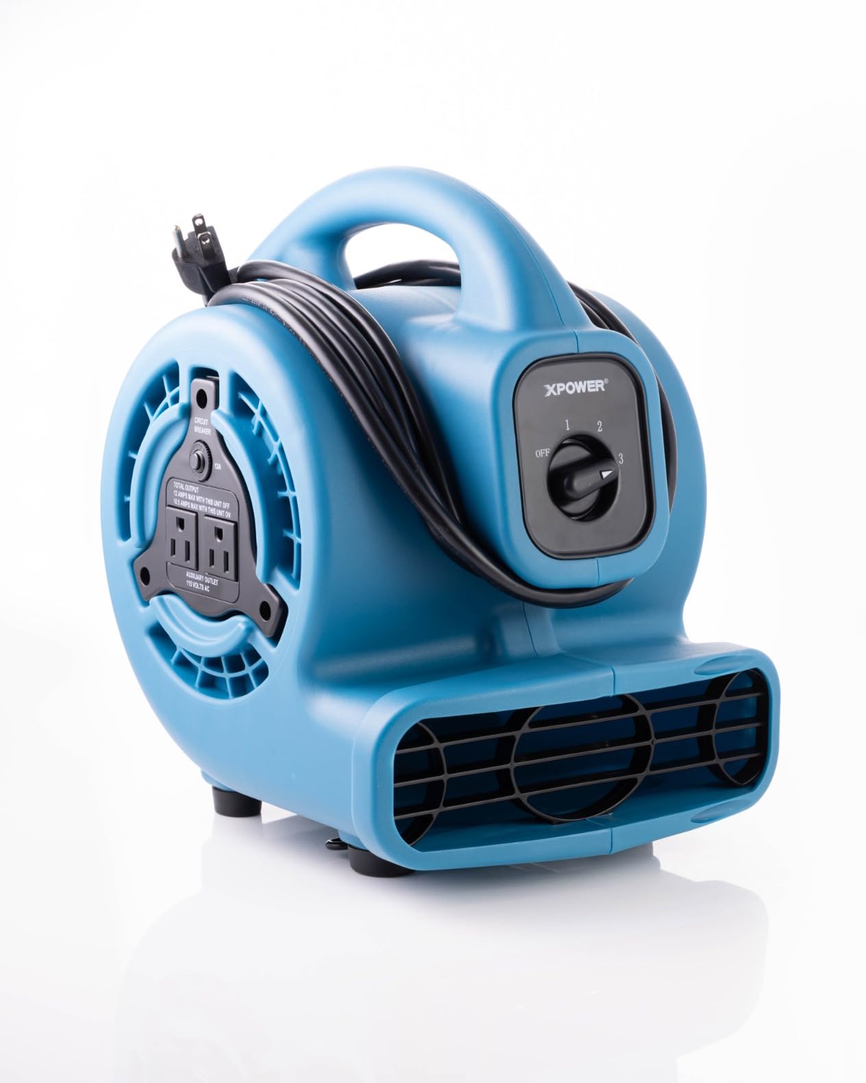 XPOWER P-80A Mini Mighty 138 W 600 CFM Centrifugal Air Mover, Carpet Dryer, Floor Fan, Blower, Stackable, Daisy Chain, for Water Damage Restoration, Janitorial, Plumbing, Home Use, Black customer photo 2