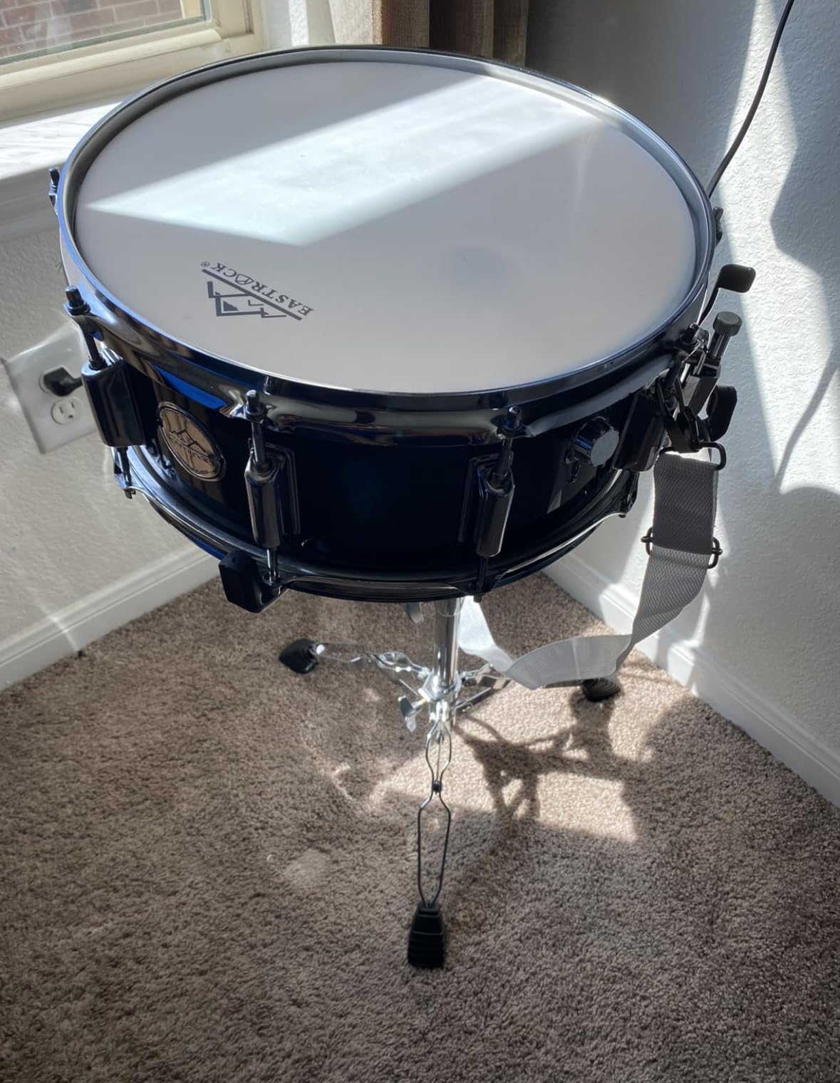 EASTROCK Snare Drum 14X5.5 Inches for Student Beginners with Gig Bag, Drumsticks, Drum Keys, Coated Material Drum Head, Black customer photo 1