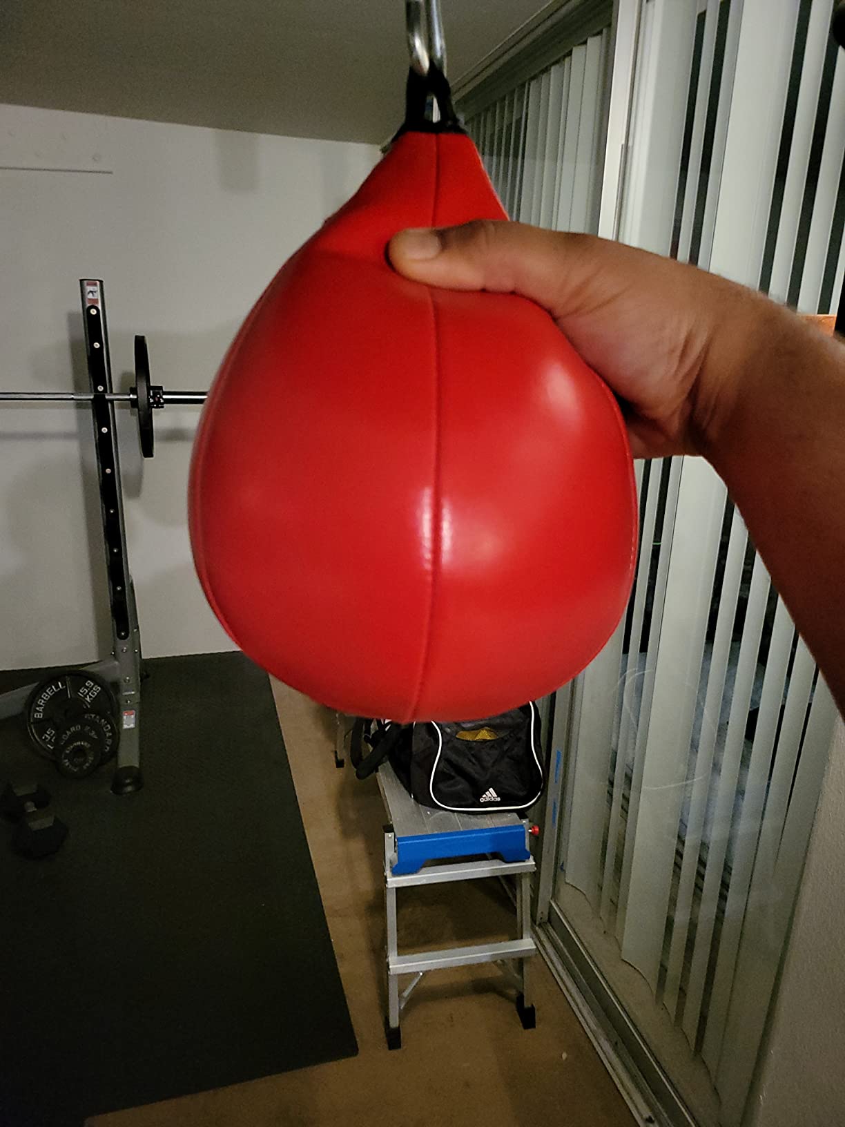 BOXERPOINT Speed Bag for Boxing - Durable PU Leather Punching Bag for Adults - Anti-Leak Boxing Bags Home Gym Training Equipment, Portable Heavy Bags customer photo 1
