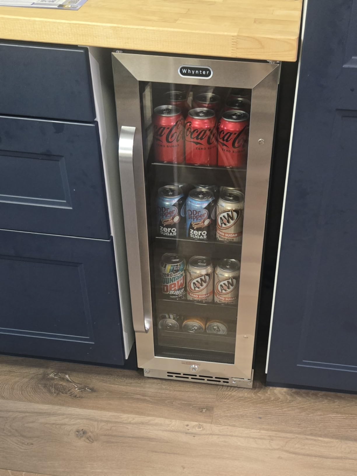 Whynter BBR-638SB Built-in Under Counter 12 inch Beverage Refrigerator and Cooler, Fridge with Glass Door, 2.0 Cubic Feet, Stainless, 75 Capacity customer photo 2