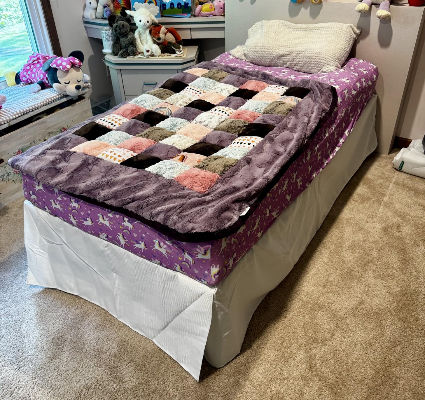 Upcanso 16 Inch Queen Bed Frame No Box Spring Required Metal Platform | Queen Size Bed Frames with 14 Inch Storage, 3,500 lbs Heavy Duty Steel Slats Support, Easy Assembly Mattress Foundation customer photo 1