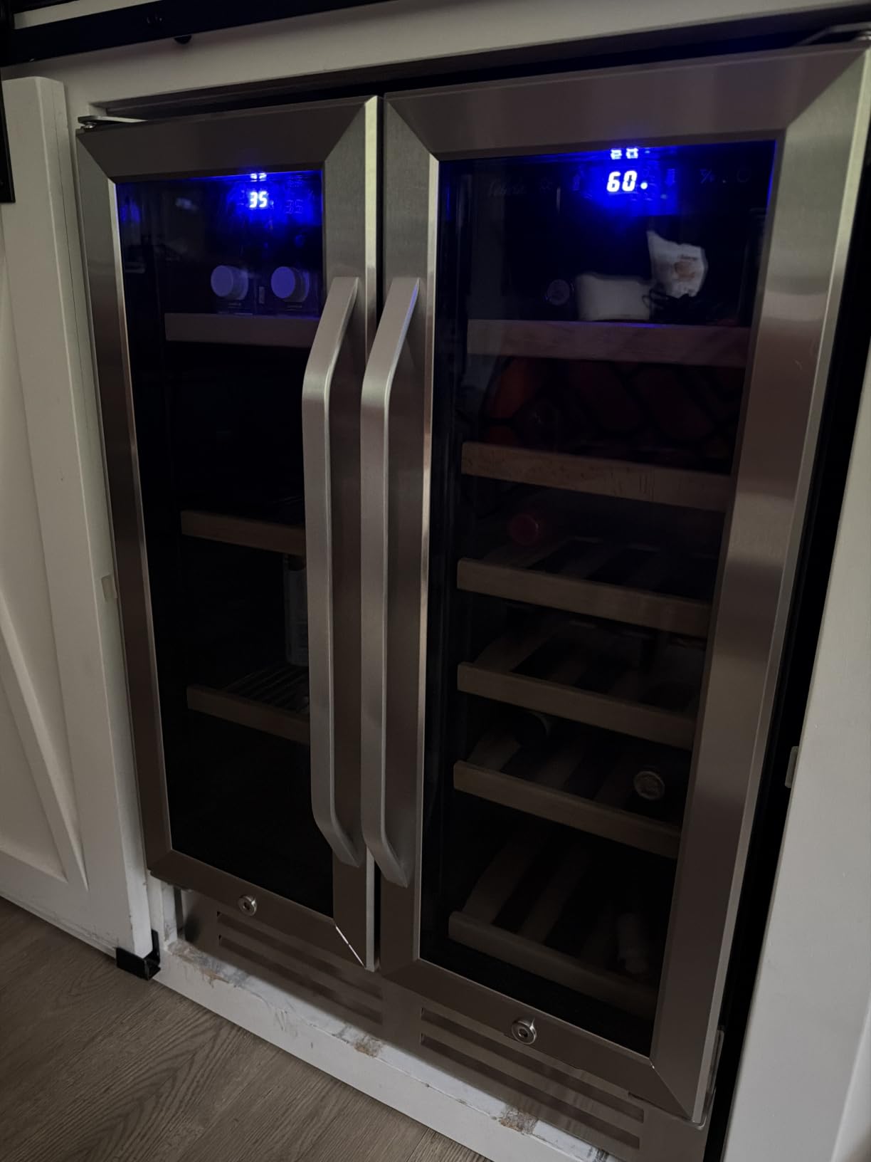 24 Inch Outdoor Beverage Refrigerator Cooler, Stainless Steel Wide Refrigerator for 210 Cans, Fit Perfectly for 24