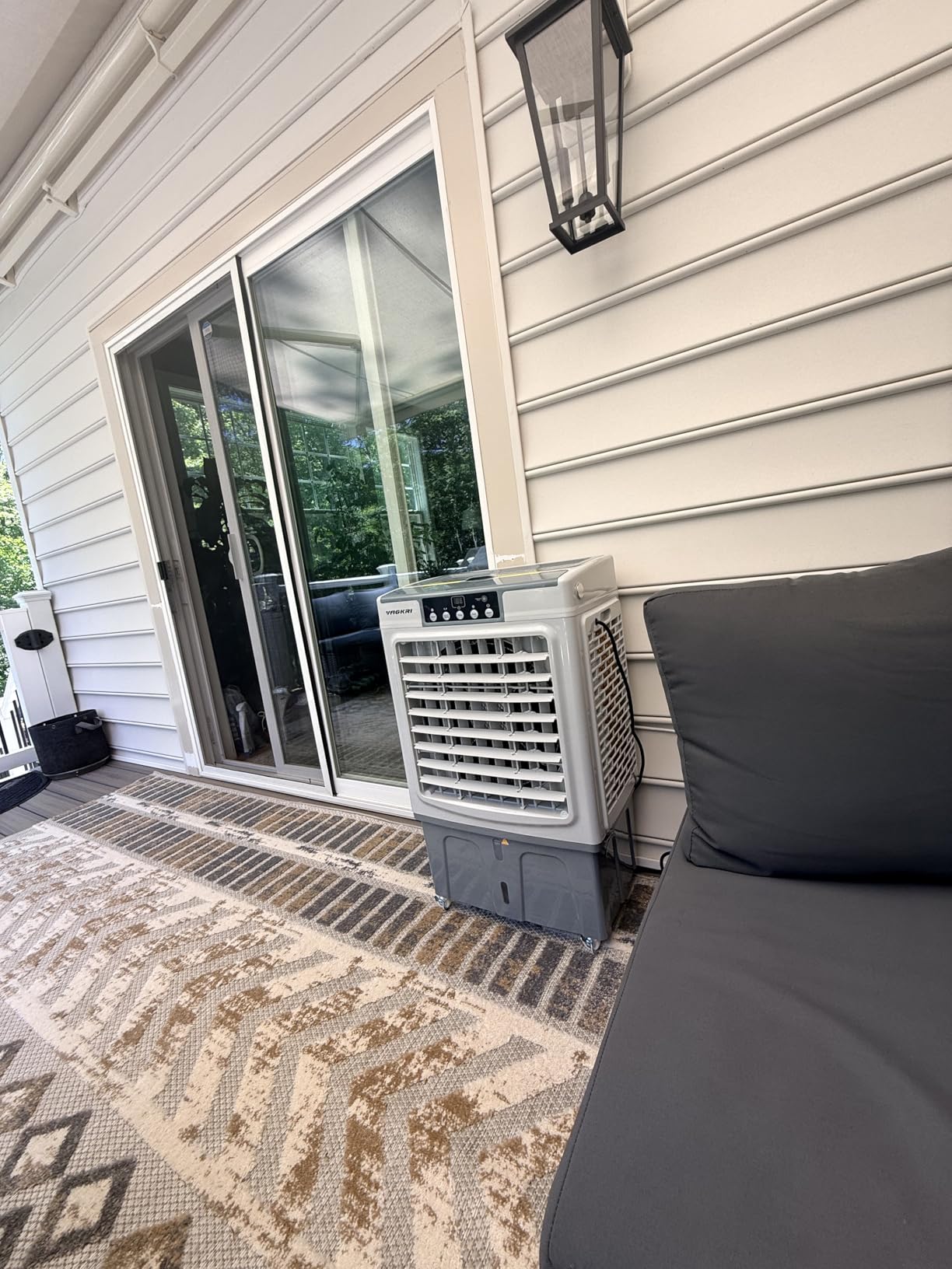 Swamp Cooler, 2100CFM Evaporative Air Cooler with 3 Modes & Wind Speeds, 120°Oscillation, 24H Timer, Portable Outdoor Air Conditioner with Auto Fill for Patio Garage Commercial Use, 8 Gallon customer photo 2