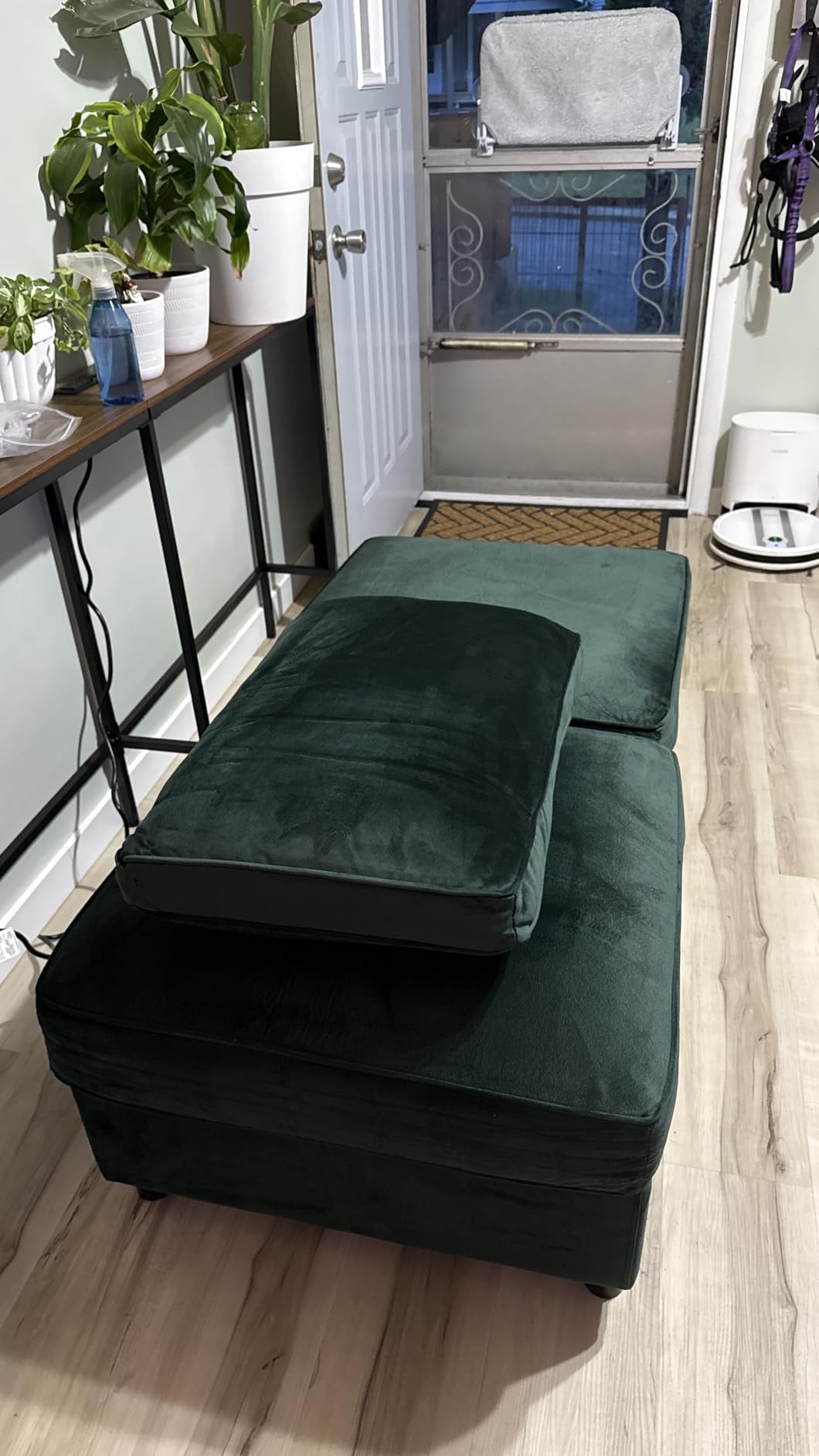 Belffin Modular Sectional Sofa Couch with Reversible Chaise - Velvet L Shaped Couch with Storage, 4-seat Convertible Green customer photo 1