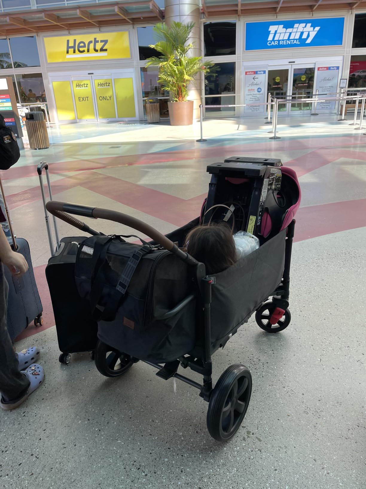 EVER ADVANCED Side-Unzip Stroller Wagon for 2 Kids - 2-in-1 Bench Mode & All-Terrain Push-Pull Wagon - Spica Cast & Special Needs Friendly - JPMA Certified, UV Canopy, Foldable for Zoo, Beach & Travel customer photo 1