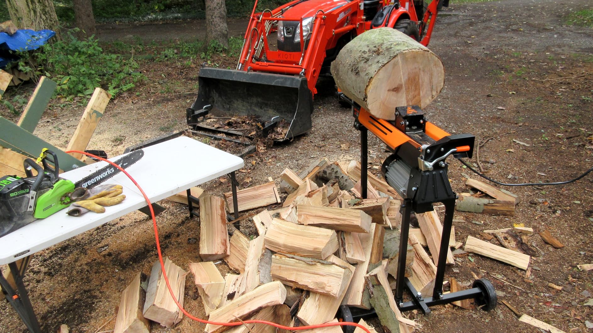 WEN Electric Log Splitter, 6.5-Ton Capacity with Portable Stand (56208) customer photo 2