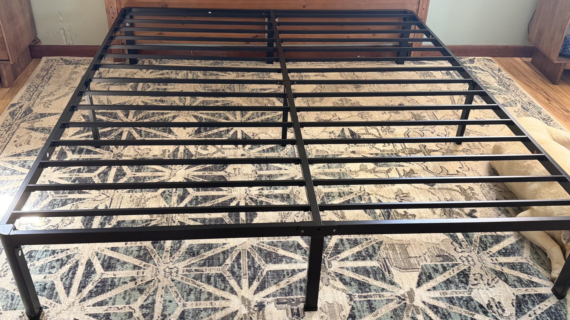 MAF 14 Inch Queen Metal Platform Bed Frame with Round Corner Legs, 3000 LBS Heavy Duty Steel Slats Support, Noise Free, No Box Spring Needed, Easy Assembly customer photo 2