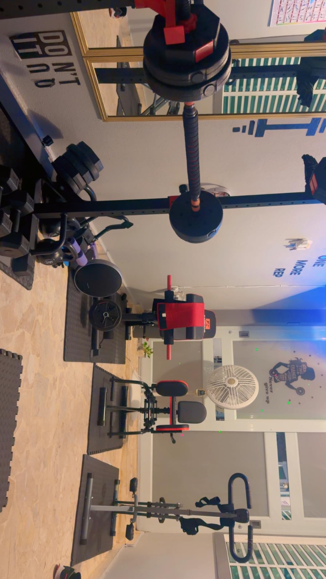 FONBEAR Adjustable Squat Rack, Barbell Rack, Bench Press 550 LBS Max Load Multi-Function Home Gym Weight Lifting Dumbbell Racks Stands - Great for Beginners and Professional Use customer photo 1