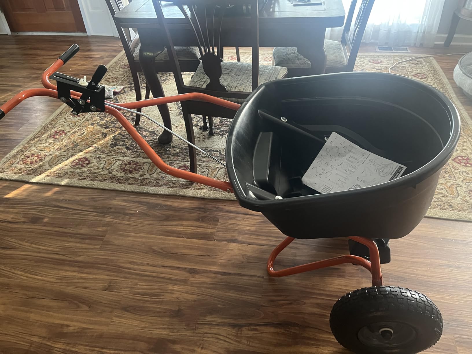 Agri-Fab 45-0614 130 lb. Push Lawn & Garden Broadcast Spreader for Seed, Fertilizer, Salt, Ice Melt; Walk Behind with Easy to use Flow Control Lever customer photo 2