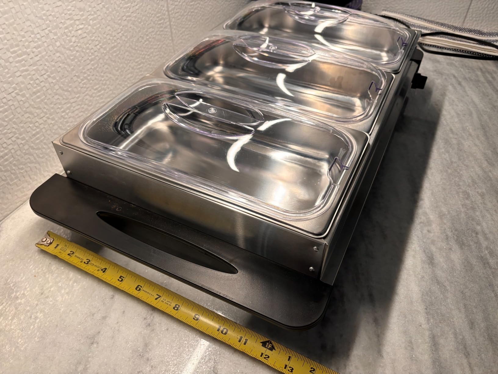 Alpha Living 3x2.5 QT Food Warmers for Parties Buffet Servers and Warmers - Premium Catering Supplies Buffet Display - Stainless Steel Electric Food Warmers with Temperature Control customer photo 1