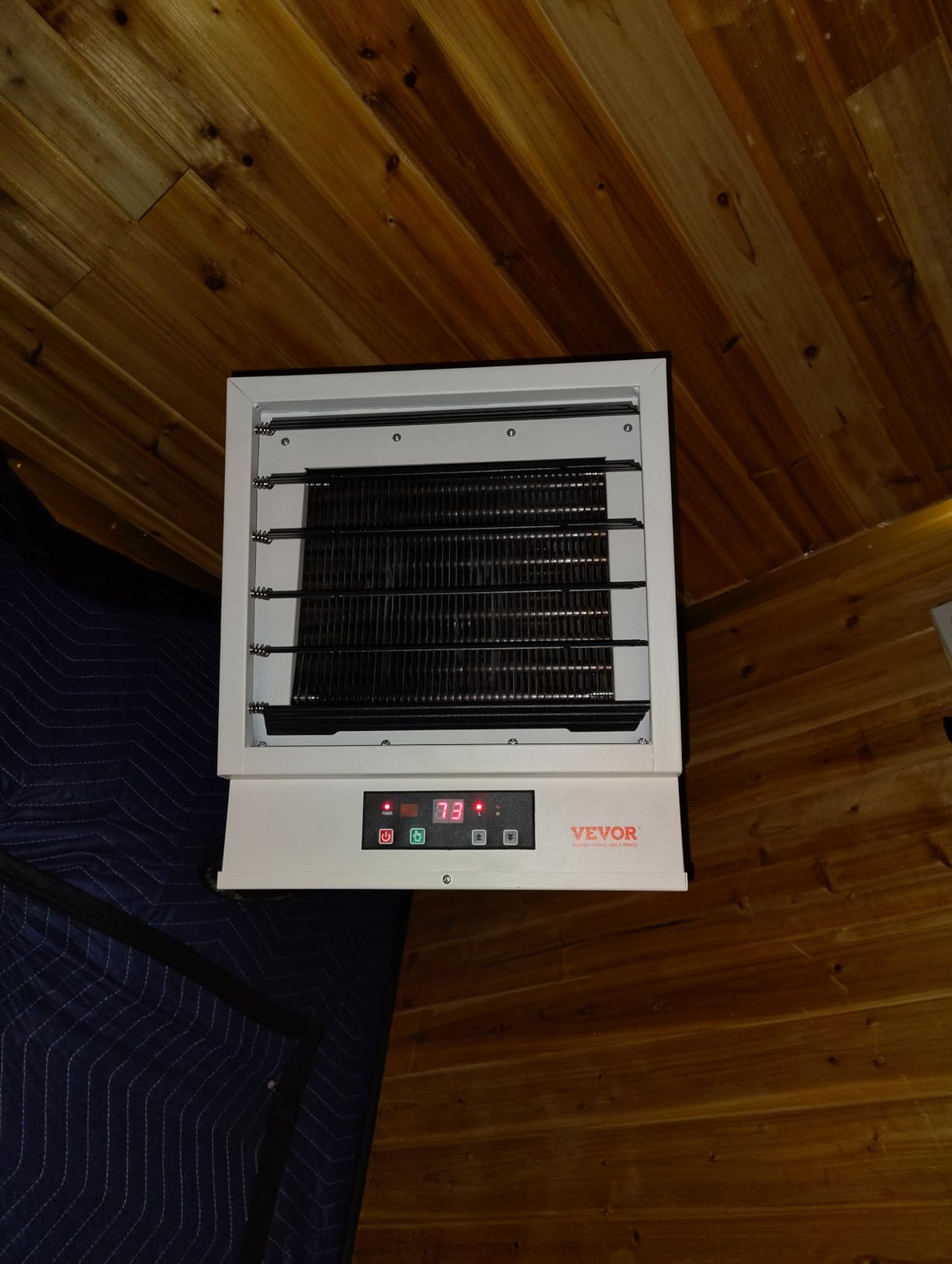VEVOR Electric Garage Heater, 7500 Watt Digital Fan Forced Wall Ceiling Mount Shop Heater, Remote Control, Overheat Protection, Hardwired Heater with 9 Hour Timer, ETL Listed customer photo 2