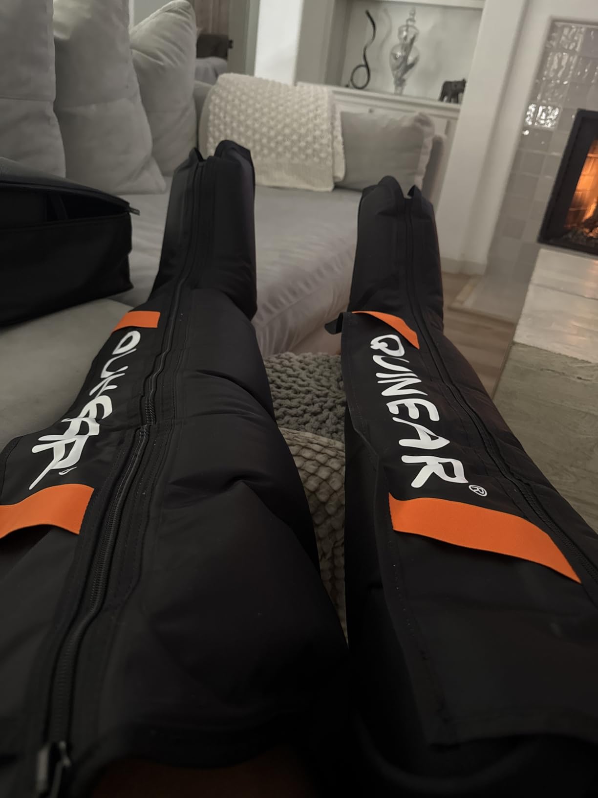 QUINEAR Professional Leg Recovery System, Cordless Air Compression Boots with Sequential Compression, Leg and Foot Massager, Fast Recovery Therapy for Athletes, FSA-HSA Eligible (Small) customer photo 1