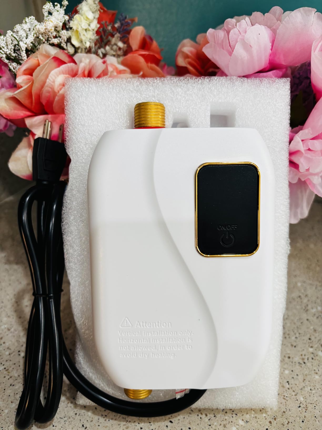 Tankless Water Heater Electric 110V, 3000W Instant Water Heater Under Sink, On Demand Hot Water Heater Electric with Digital Display, Electric Mini Water Heater for Kitchen Bathroom Washin customer photo 1