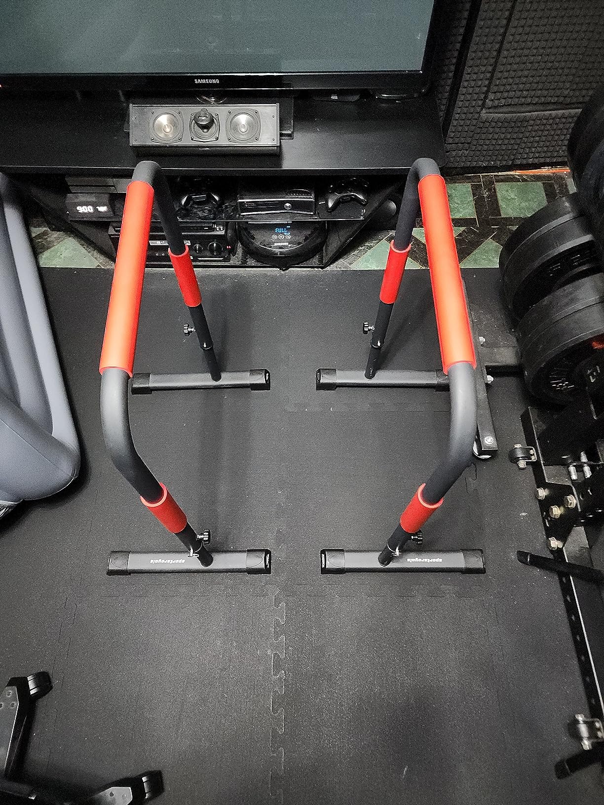 Sportsroyals Adjustable Dip Bar Station, Heavy Duty Parallette & Parallel Bars, 400LBS Stable Dip Stands customer photo 2
