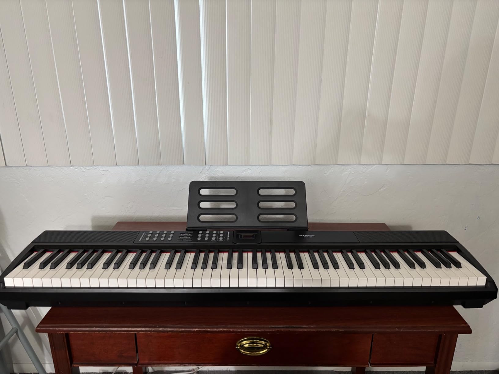 STRICH 88 Keys Weighted Keyboard Piano with Stand & Sustain Pedal, Hammer-Action Digital Piano, Full-size Electric Piano Keyboard Supports USB-MIDI/Wireless Connect, 15W x 2 Built-In Speakers, SDP-120 customer photo 2