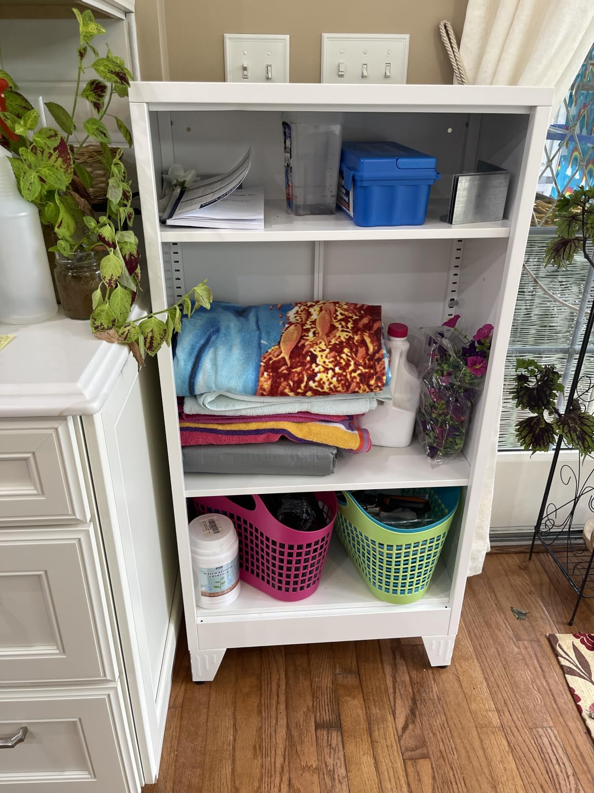 GAIOUS Metal Pantry Cabinet, Kitchen Pantry Storage Cabinets with 2 Door and 3 Adjustable Shelves, White Kitchen Pantry Cabinet, Freestanding Cupboard for Dining Room Living Room Bathroom customer photo 1