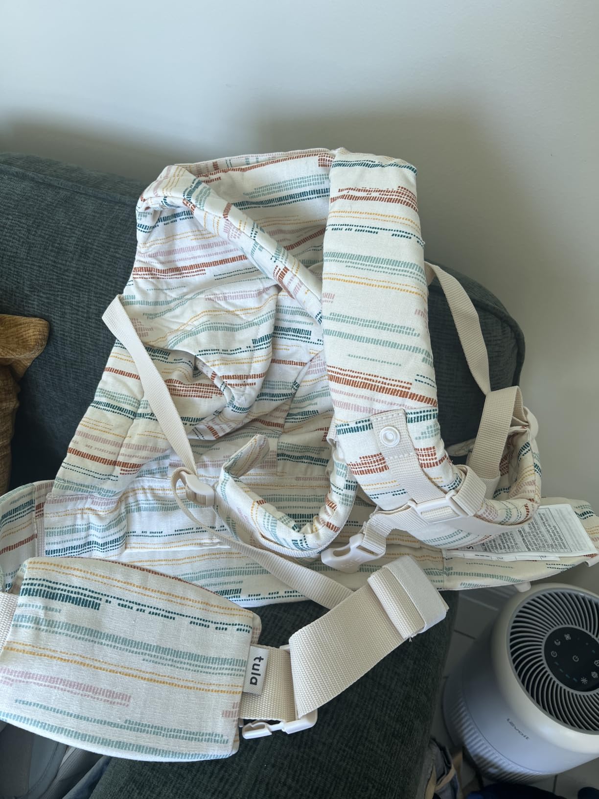 Baby Tula Explore Carriers - Breathable Baby Carrier Newborn to Toddler - Adjustable Toddler Carrier - Multiple Ergonomic Positions Front and Back - Ergonomic Fit for 7-45 lb - Cotton, Seedling customer photo 1