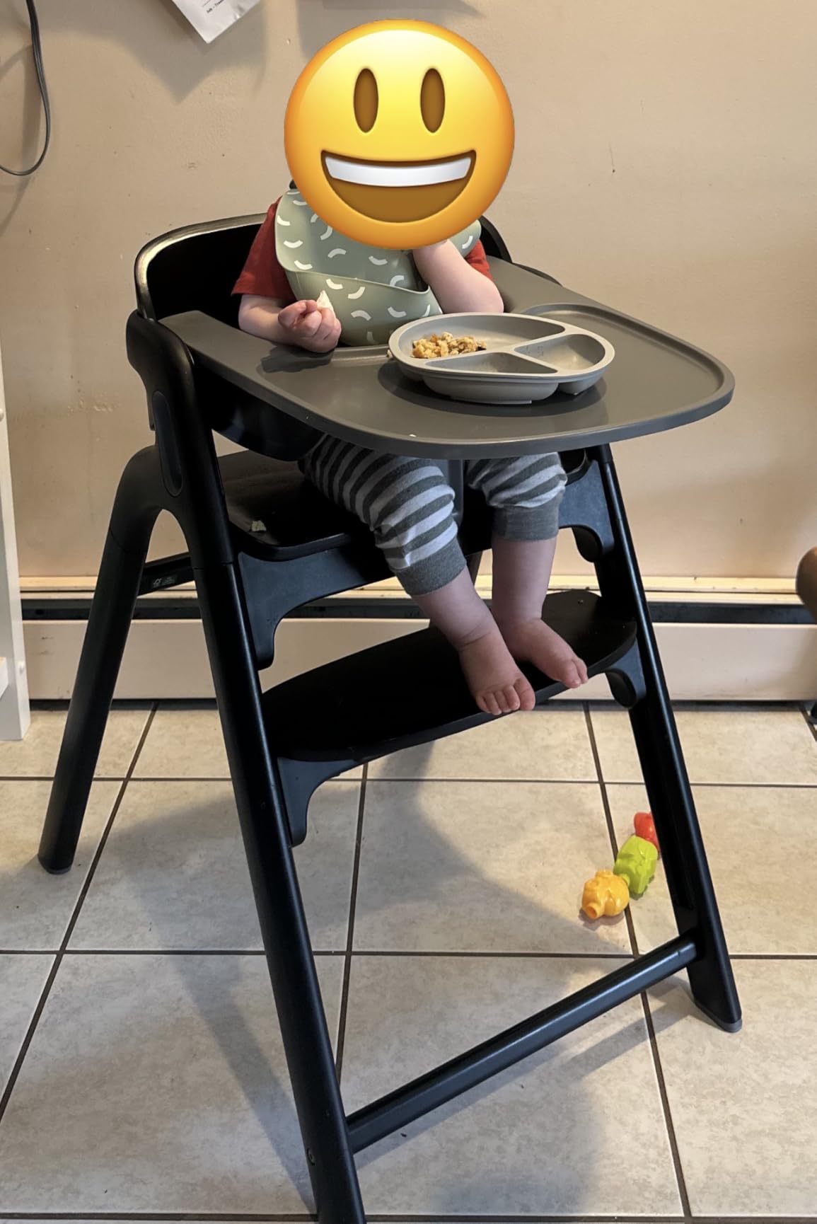 Momcozy DinerPal Wooden High Chair for Babies, Toddlers & Adults Up to 308 Lbs, Convertible Baby Highchair with Food-Grade Tray, Dishwasher-Safe, Adjustable & Ergonomic, Natural Wood customer photo 2
