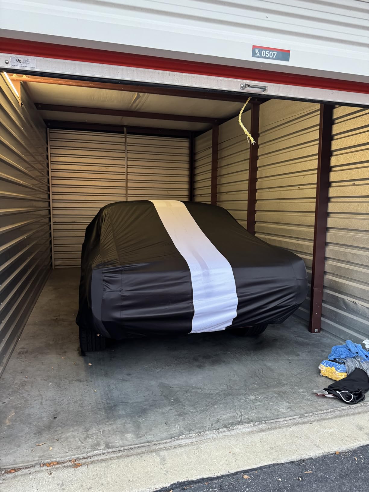 Favoto Dustproof Car Cover Indoor Sedan Cover Fit for 177-193'' | Inside Protection Anti-Stretch Full Car Cover with Storage Bag Breathable Windproof All Weather Protection Black customer photo 1