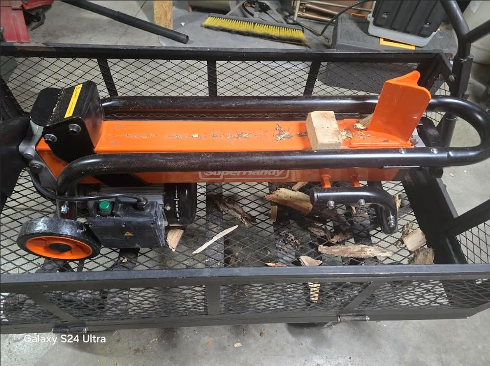 SuperHandy Log Splitter with Durable Steel Wedge, Portable Design for Firewood and Forestry Harvesting (25 Ton Gas Powered) customer photo 1