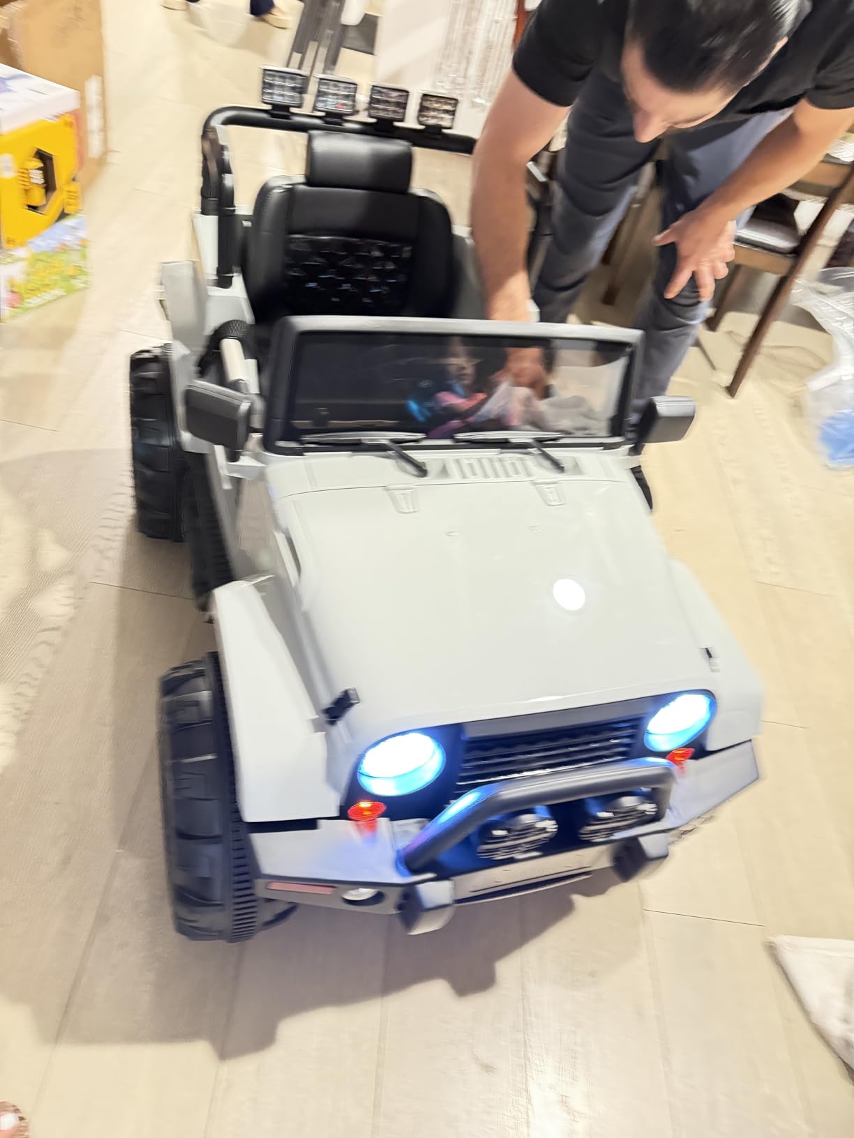 Best Choice Products Kids 24V 2-Seater Electric Ride On Car Truck w/ 132lb Weight Capacity, Parent Control, Bluetooth, LED Lights - Black customer photo 1