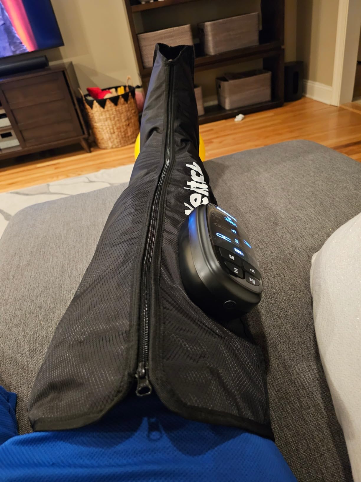 Nekteck Leg Compression Massager Recovery System, Cordless Foot and Leg Massager for Circulation and Pain Relief, Rechargeable Compression Boots with 6 Modes 4 Intensities, Legs Relaxation customer photo 1