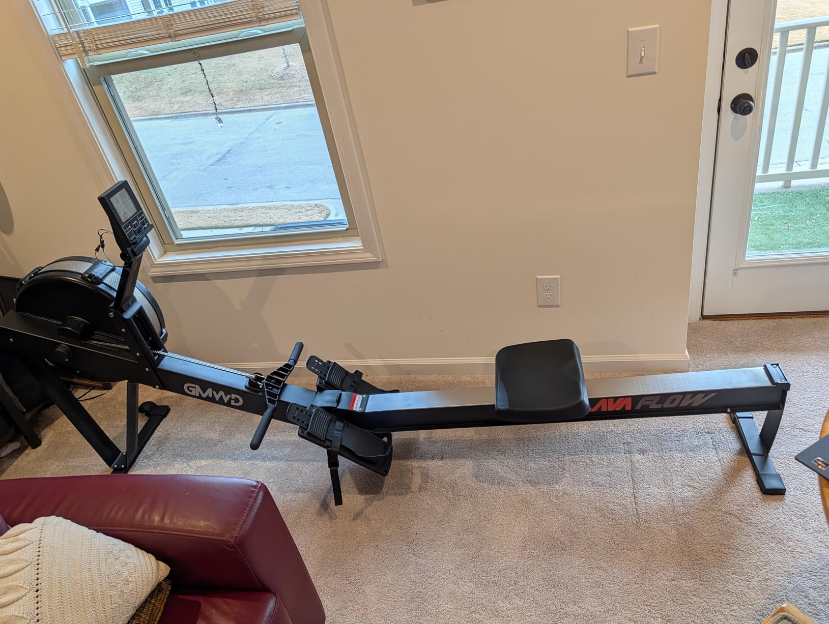 GMWD Air Rowing Machines for Home, 10-Level Adjustable Resistance Professional Rower Machine with Performance Monitor, Ergonomic Comfort Seat, Device Holder & Easy Storage, Lava Flow Series customer photo 2